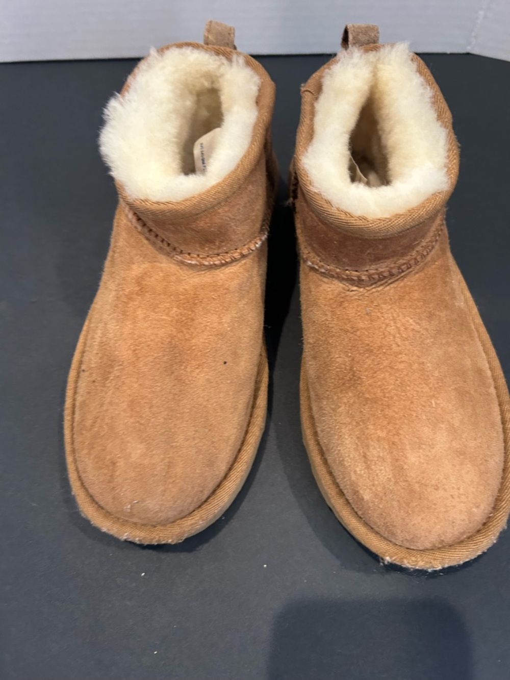 UGG Chestnut Suede Shearling Ankle Booties
